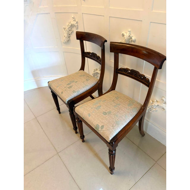 Antique Regency English Rosewood Side Chairs, 1825, Set of 2 For Sale - Image 4 of 16