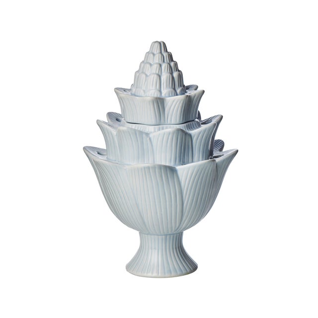 Contemporary Small Light Blue Artichoke Tulipiere For Sale - Image 3 of 3