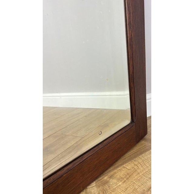 Brown French Style Mirror in Carved Oak For Sale - Image 8 of 10
