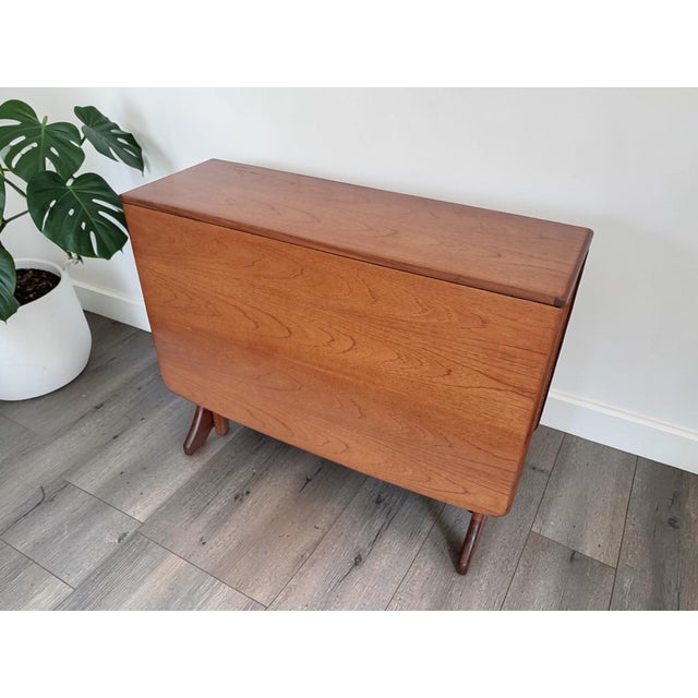Vintage Dining Table in Teak with Drop Leaf, 1970 For Sale - Image 14 of 18