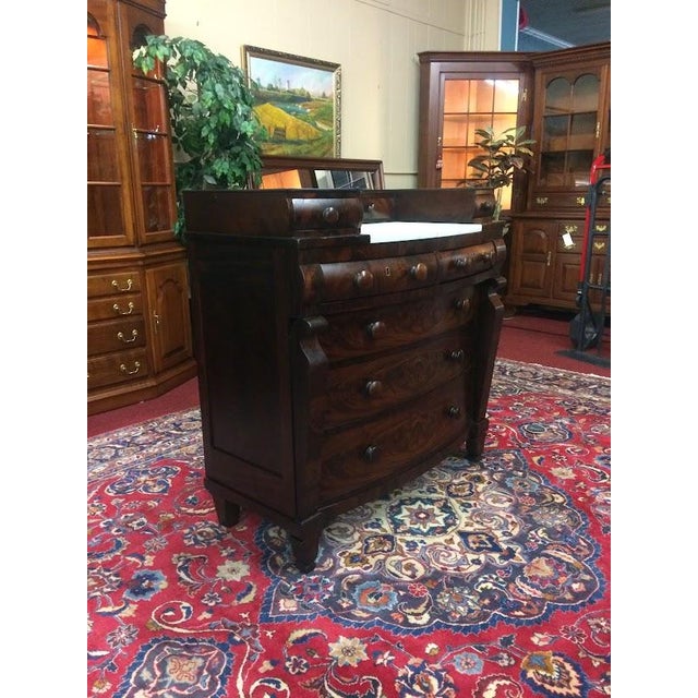 Wood Antique Dresser, Mahogany Marble Dresser, Empire Period Furniture For Sale - Image 7 of 11