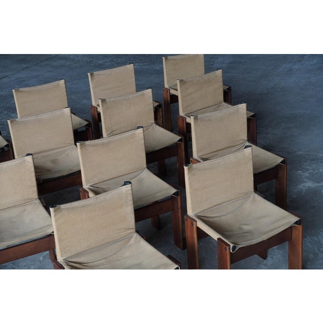 1970s Canvas Monk Chairs by Afra & Tobia Scarpa for Molteni, Italy, 1970s, Set of 14 For Sale - Image 5 of 12