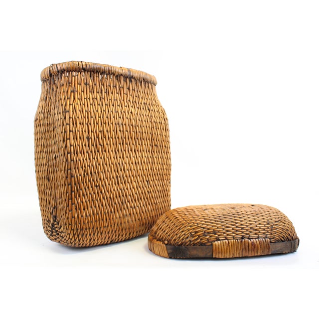 Chestnut Basket With Removable Lid (Large) For Sale - Image 8 of 10