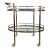 Mid 20th Century Modern / Hollywood Regency Brass Two-Tier Oval Bar Cart / Tea Cart For Sale
