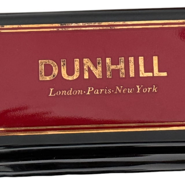1970s Vintage Dunhill by Wade England Black & Red Ceramic Advertising Ashtray / Desk Catchall For Sale - Image 5 of 10