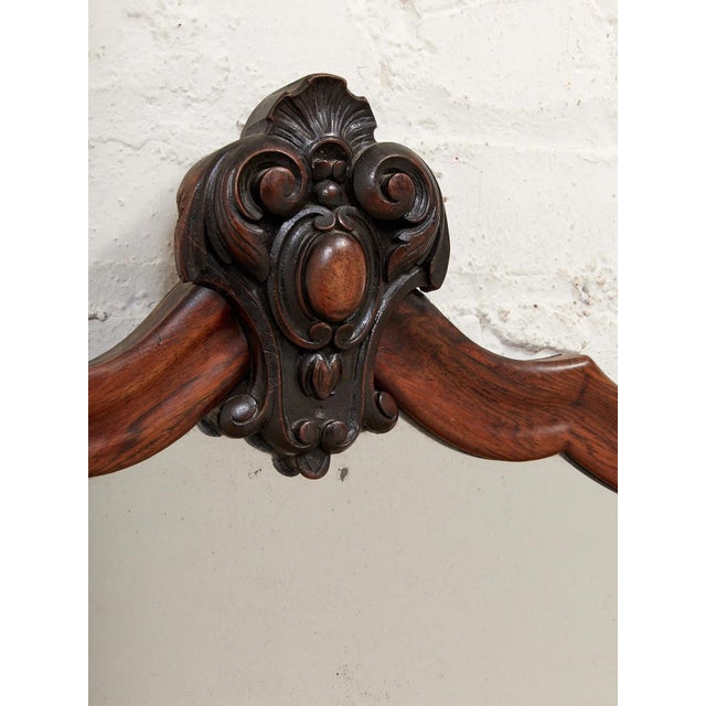 Victorian Early 20th Century Victorian Solid Oak Mirror For Sale - Image 3 of 6