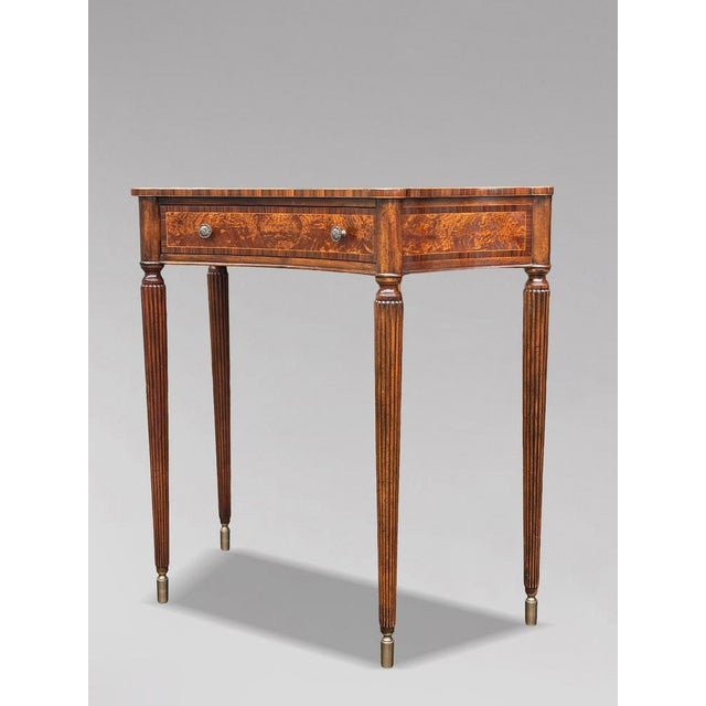 1980s Walnut Inlaid Console Table from Brights of Nettlebed, 1980s For Sale - Image 5 of 8