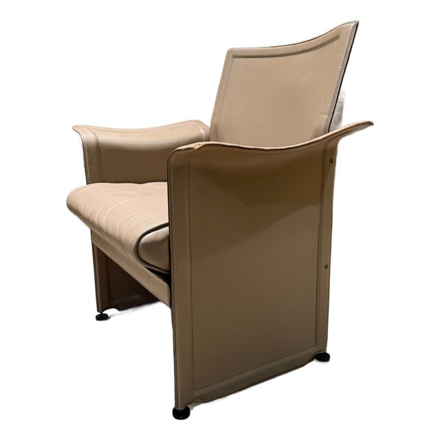 Korium Leather Armchair by Tito Agnoli for Matteo Grassi Italy Post Modern For Sale