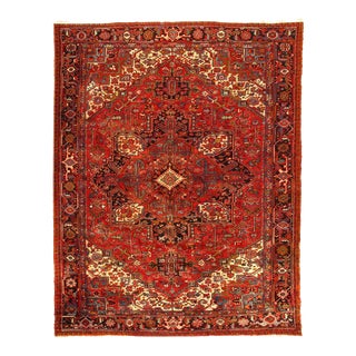 Antique Persian Heriz Rug 9'7'' X 12'7'' For Sale