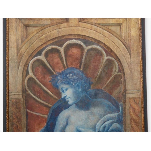 Huge Antique Neoclassical Roman Portrait Oil Painting.