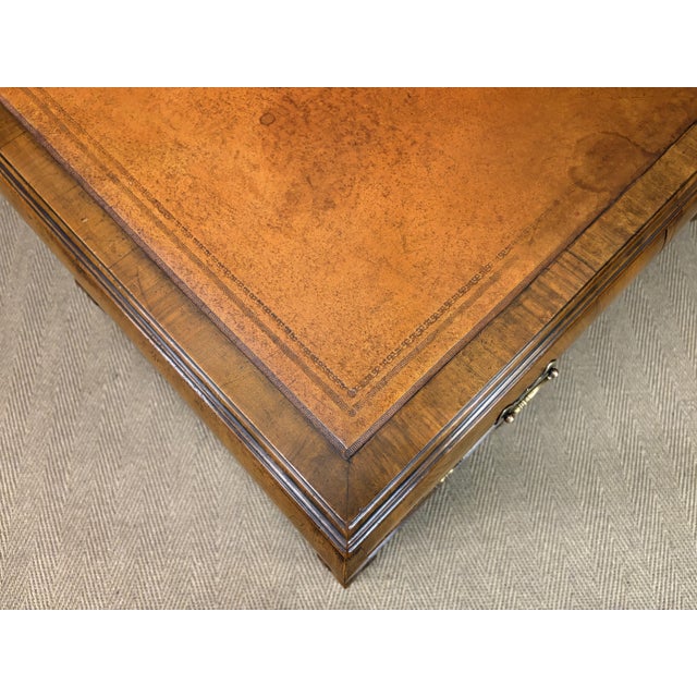 Burr Walnut Partners Pedestal Desk from Maple & Co., 1920s For Sale - Image 15 of 18