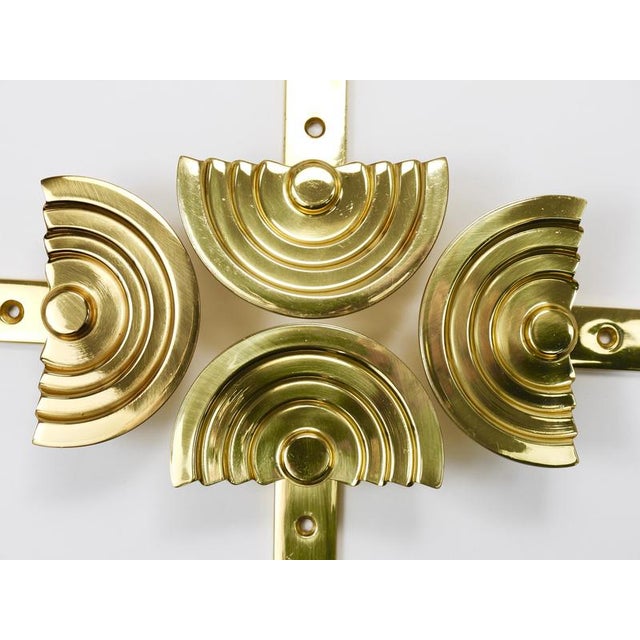Gold Postmodern Brass Wall Coat Hook attributed to Ettore Sottsass for Valli & Valli, Italy, 1985 For Sale - Image 8 of 18