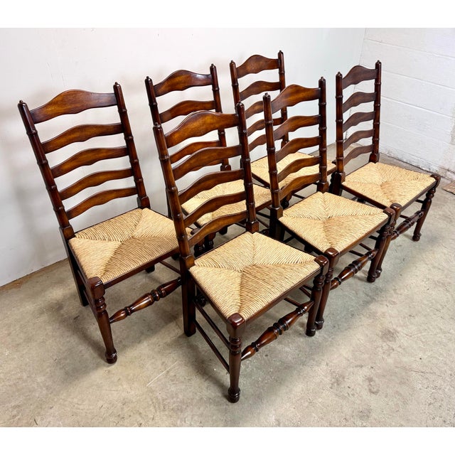 Theodore Alexander Set of 6 Theodore Alexander Castle Bromwich English Style Dining Room Chairs For Sale - Image 4 of 12