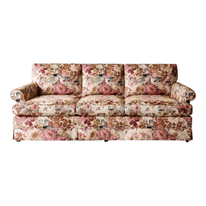 Vintage English Country Style Botanical Chintz Sofa