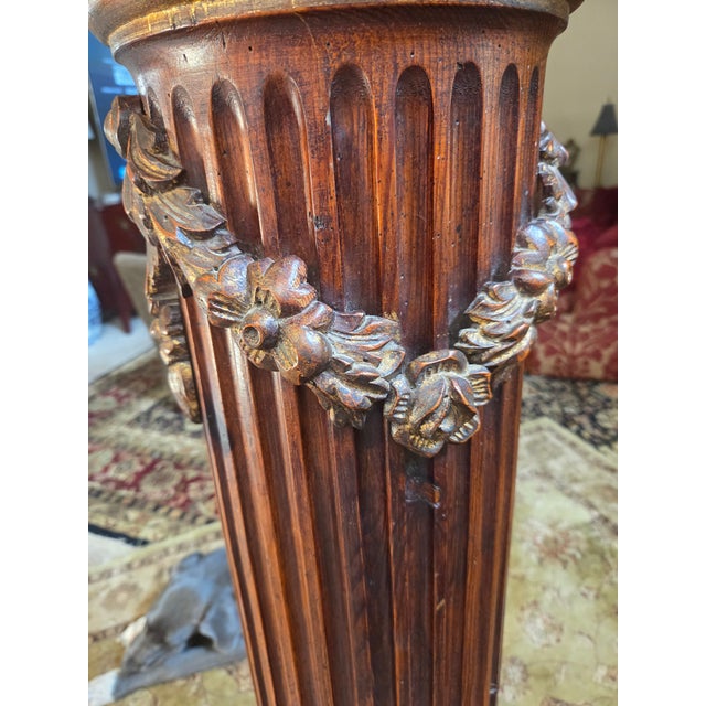 Fluted Wood Column Pedestal - 55" For Sale In Indianapolis - Image 6 of 10