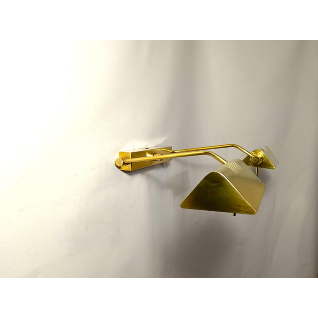 Mid-Century Modern Mid-Century Dual Articulated Brass Sconce from Luci Italia, 1980s For Sale - Image 3 of 17