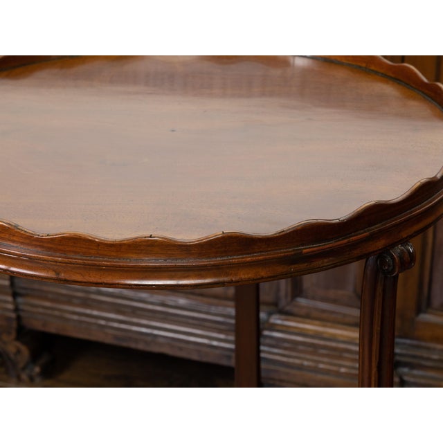 Wood English Regency Period 1820s Mahogany Guéridon Table with Pie Crust Tray Top For Sale - Image 7 of 9