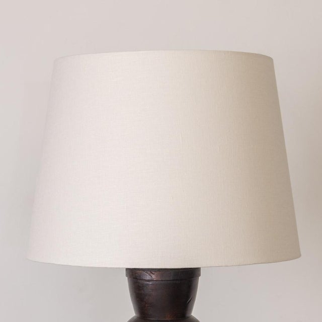 1940s 1940s Heavy French Carved Wood Floor Lamp in the Style of Charles Dudouyt For Sale - Image 5 of 13
