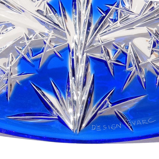 Bohemian Czech Republic Caesar Blue Crystal Clear Decorative