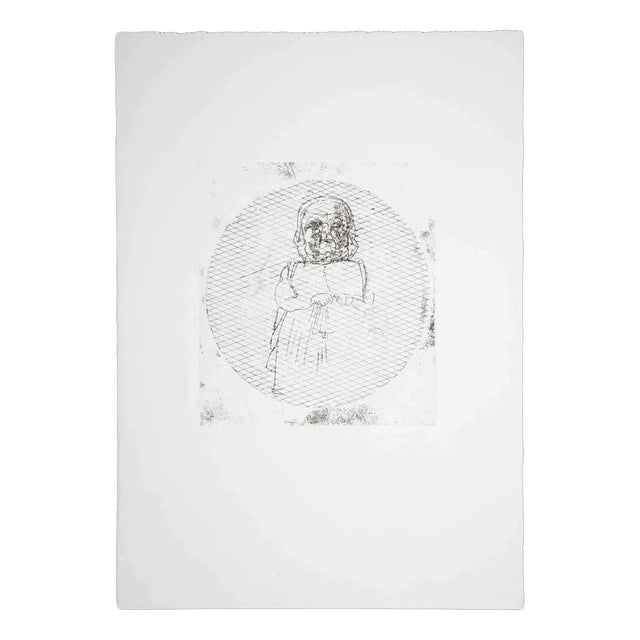 Piero Guccione, The Figure, Original Etching and Drypoint, 1964 For Sale