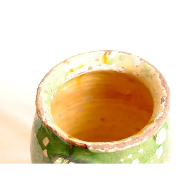 Antique French Green Enamelled Confit Pot, 1890s For Sale - Image 10 of 11