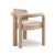 Double Arch Dining Chair in Beige Cotton Velvet from Insidherland For Sale - Image 4 of 12