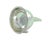 An antique English sterling silver wine funnel with swan shaped neck. The conical shaped funnel has an outer rim and sieve...