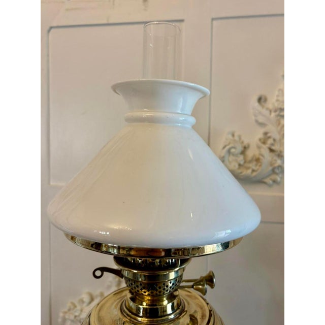 Late 19th Century Antique Victorian Brass Oil Lamp, 1880 For Sale - Image 5 of 11