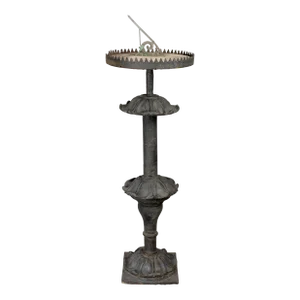 19th Century French Cast Iron and Marble Sundial