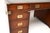 Antique Leather Top Military Campaign Partners Desk, 1950 For Sale - Image 9 of 11