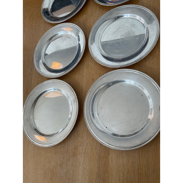 Silver Late 20th Century Danish Silverplate Charger Dishes From Hejl Denmark- Set of 8 For Sale - Image 8 of 18