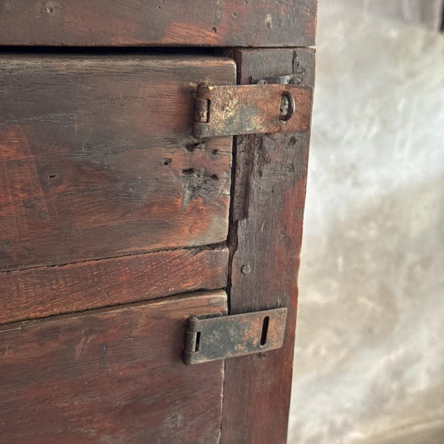 Vintage Indonesian Teak Workshop Cabinet with Two Drawers, 1930s For Sale - Image 11 of 18