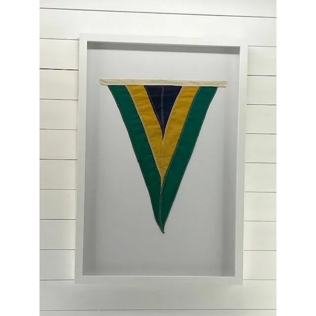 Framed Green/Yellow/Black Pennant For Sale In Atlanta - Image 6 of 7