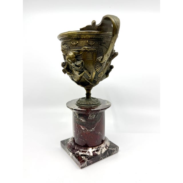 Mated Pair 19th Century NeoClassical Bronze Tazzas after the Pompeiian Antiques For Sale - Image 13 of 18