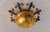Vintage German Iron Glass Flush Mount, 1960s For Sale - Image 6 of 12