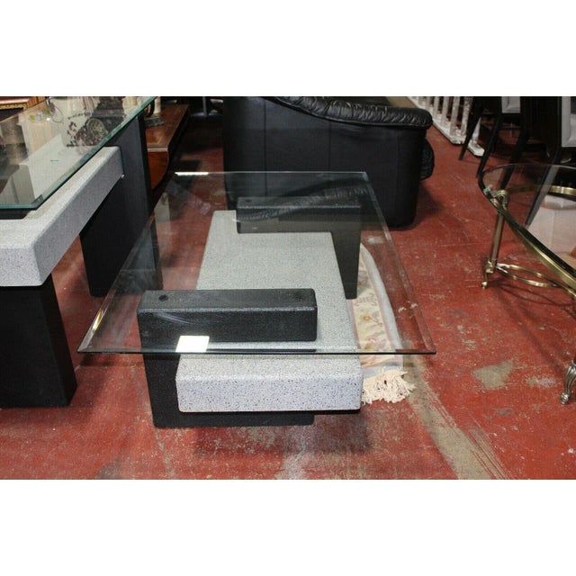 1990s Post-Modern Coffee and Console Table Set Add a touch of boldness to your living space with this remarkable pair of...