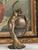 Late 20th Century Vintage Patinated Bronze Art Nouveau Standing Lady Vanity Mirror 14” X 6.5” For Sale - Image 5 of 10