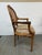 Carved Wood Cane Back Arm Chairs, Pair For Sale - Image 4 of 12