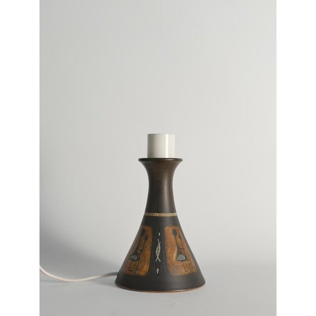 Ceramic Scandinavian Modern Ceramic Table Lamp from Munk, Sweden, 1960s For Sale - Image 7 of 12