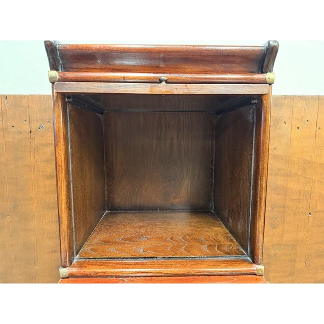 Brown Low English Bookcase from Globe Wernicke For Sale - Image 8 of 12