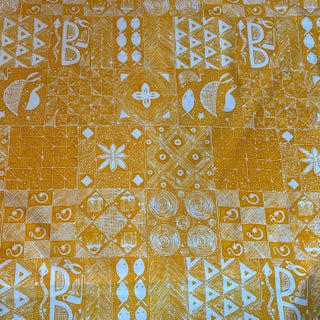Bolt of Cheerful Yellow Fabric Hand Printed Exclusively for Clarence House- 12 Yards For Sale