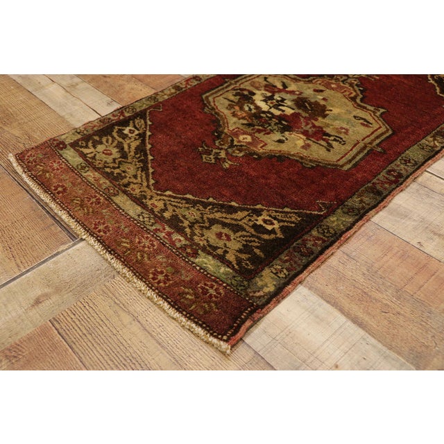 Vintage Turkish Yastik Rug - 01'09 X 03'02 For Sale In Dallas - Image 6 of 8