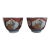 Japanese Imari Arita Porcelain Flower Rice or Sake Cup Set of 2 For Sale