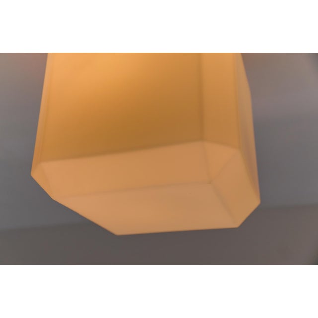 Vintage German Cube Flush Mount in Opaline Glass, 1960s For Sale - Image 16 of 18