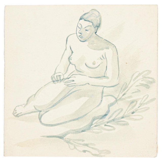 Nude is an original drawing in watercolor on paper, realized by Jean Delpech (1988-1916). The state of preservation of the...