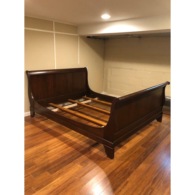 Grange Cherry Wood Queen Size Sleigh Bed Chairish