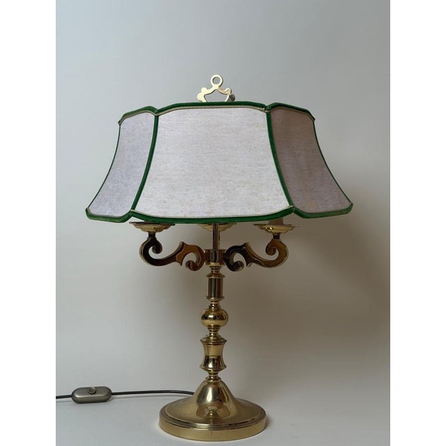 Hollywood Regency Brass Table Lamp, Germany, 1970 For Sale - Image 6 of 16