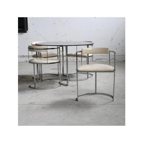 Table and Chairs, Italy, 1970s, Set of 5 For Sale - Image 9 of 18