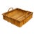 Vintage Square Rattan Tray For Sale