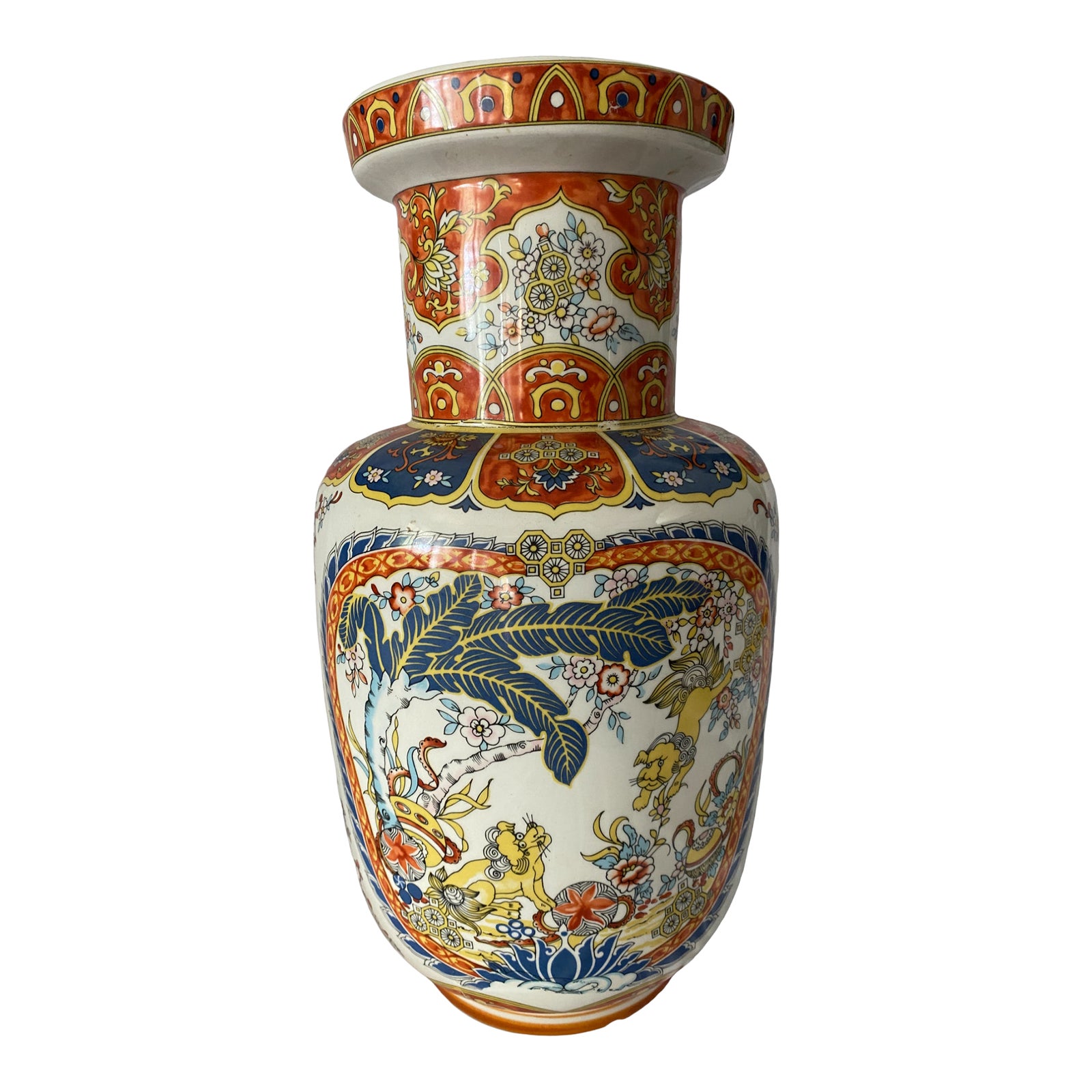 1950s Ardalt Chinoserie Lion Foo Dogs Made in Italy 4363 Vase Chairish